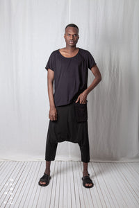 Drop Crotch Pull-On Trousers_Organic Cotton Jersey