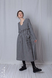 Easy Going Dress_Checked Cotton Mix