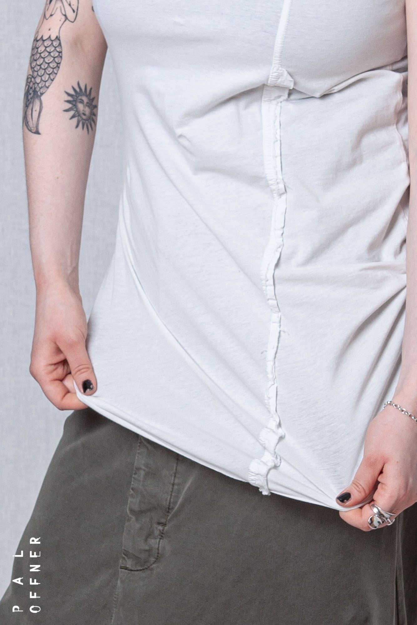 Fitted Long T-Shirt_Cotton Jersey+Poplin