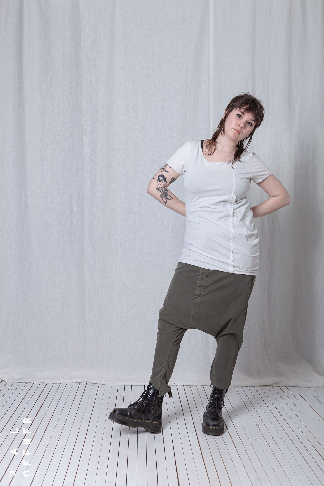Fitted Long T-Shirt_Cotton Jersey+Poplin
