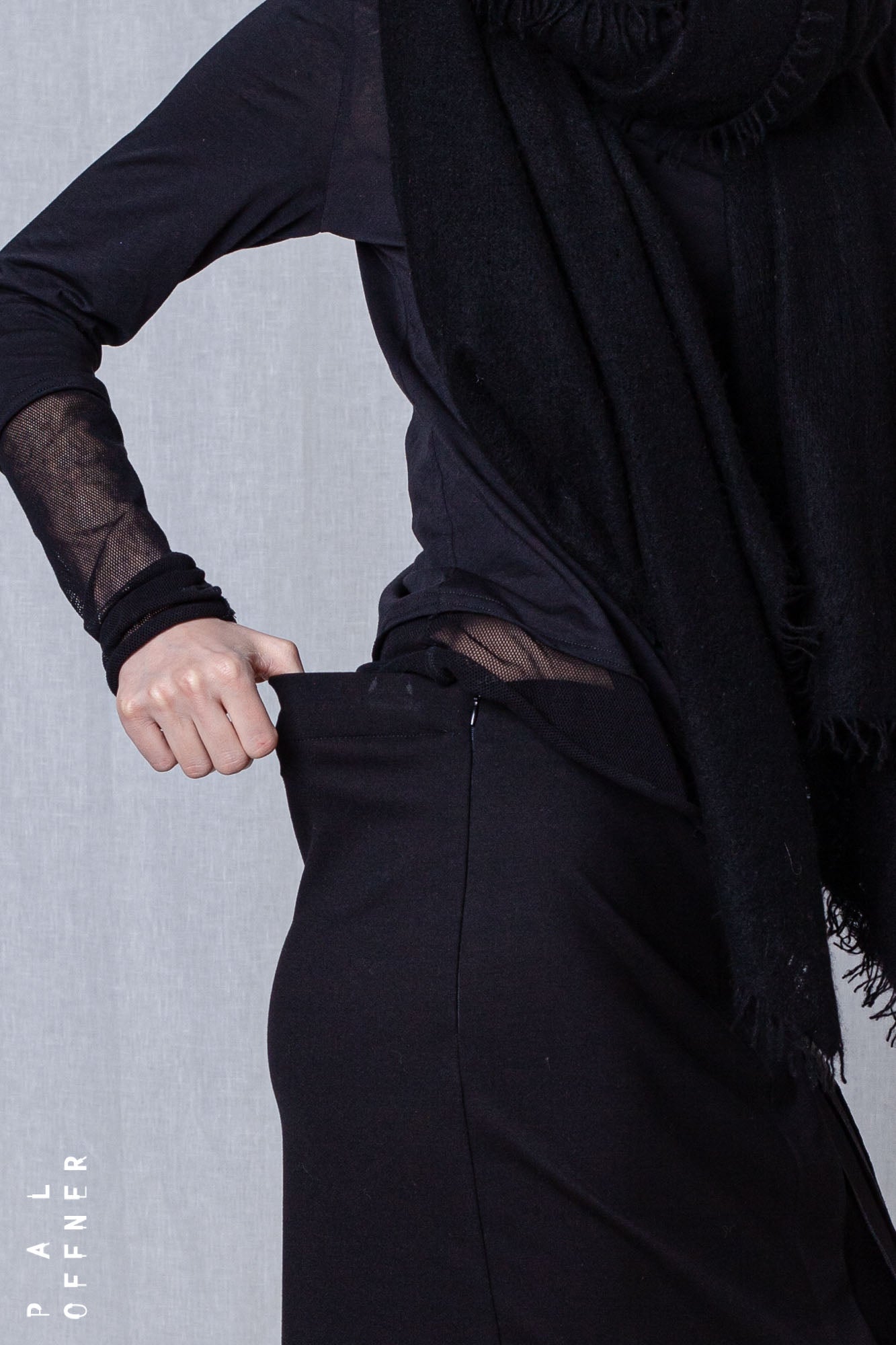 Fold Skirt_Luxury Bi-Stretch Tricot