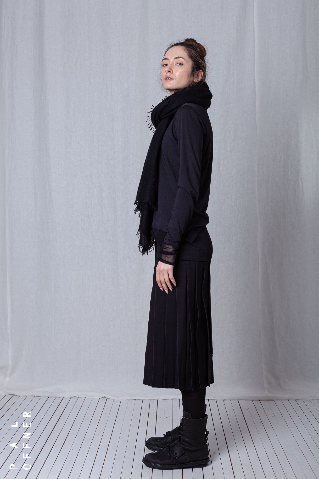 Fold Skirt_Luxury Bi-Stretch Tricot