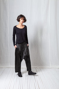 Hang Loose Trousers Extra Long_Leather