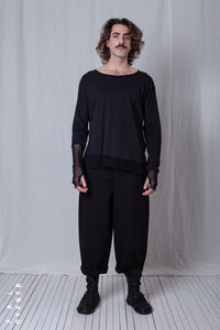 Layered Longsleeve_Organic Cotton Jersey+Mesh