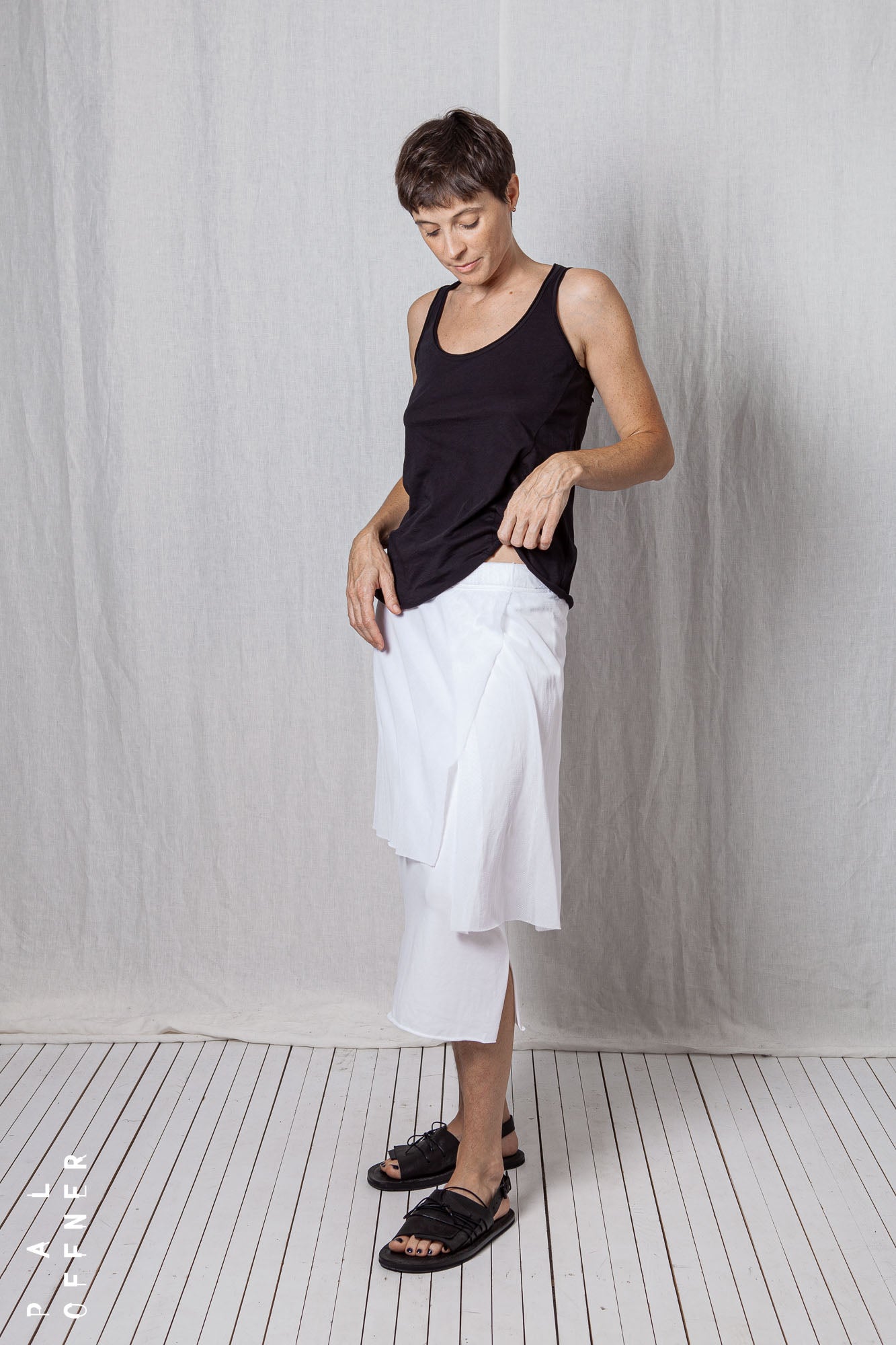 Layered Skirt_Cotton Jersey + Mesh