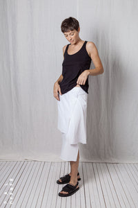 Layered Skirt_Cotton Jersey + Mesh