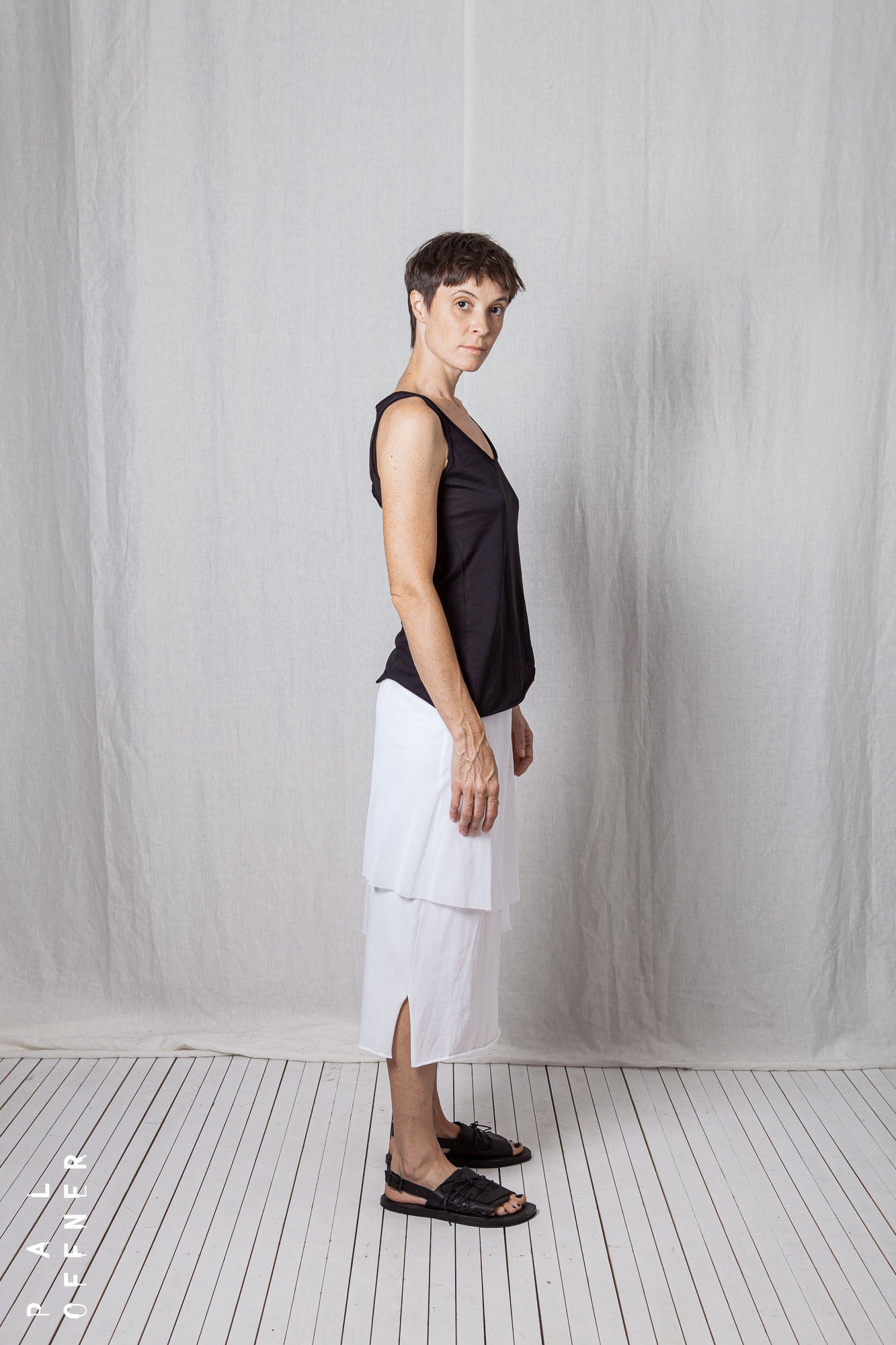 Layered Skirt_Cotton Jersey + Mesh