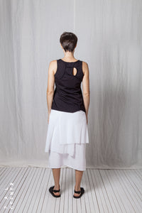Layered Skirt_Cotton Jersey + Mesh