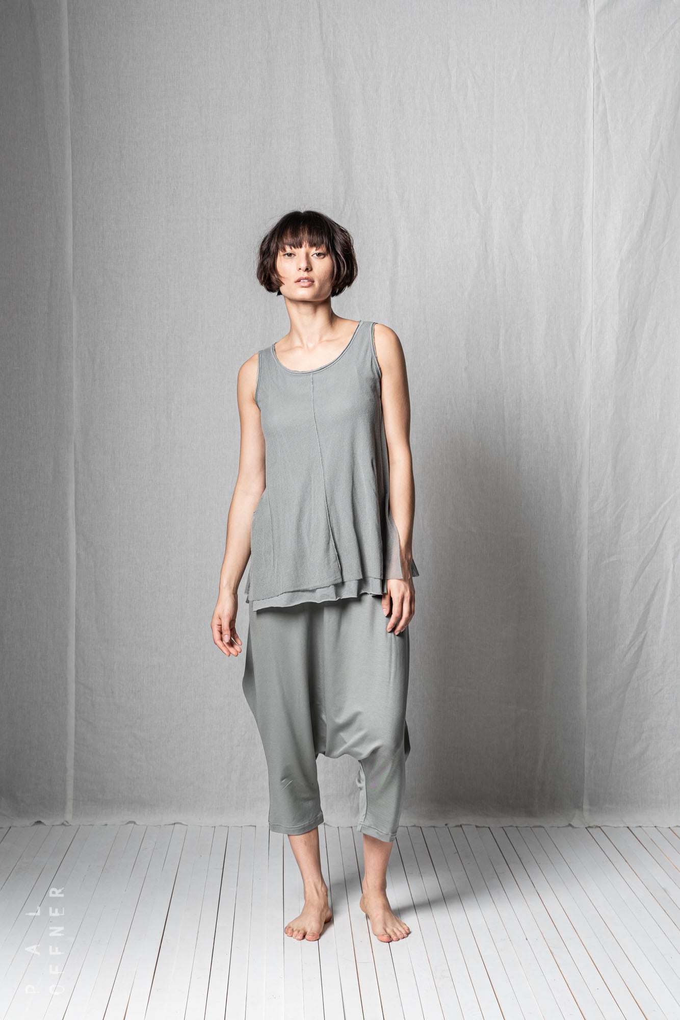 Layered Top_Cotton Mesh + Jersey