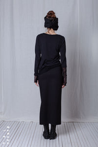 Long Skirt_Luxury Bi-Stretch Tricot