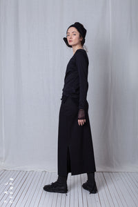 Long Skirt_Luxury Bi-Stretch Tricot