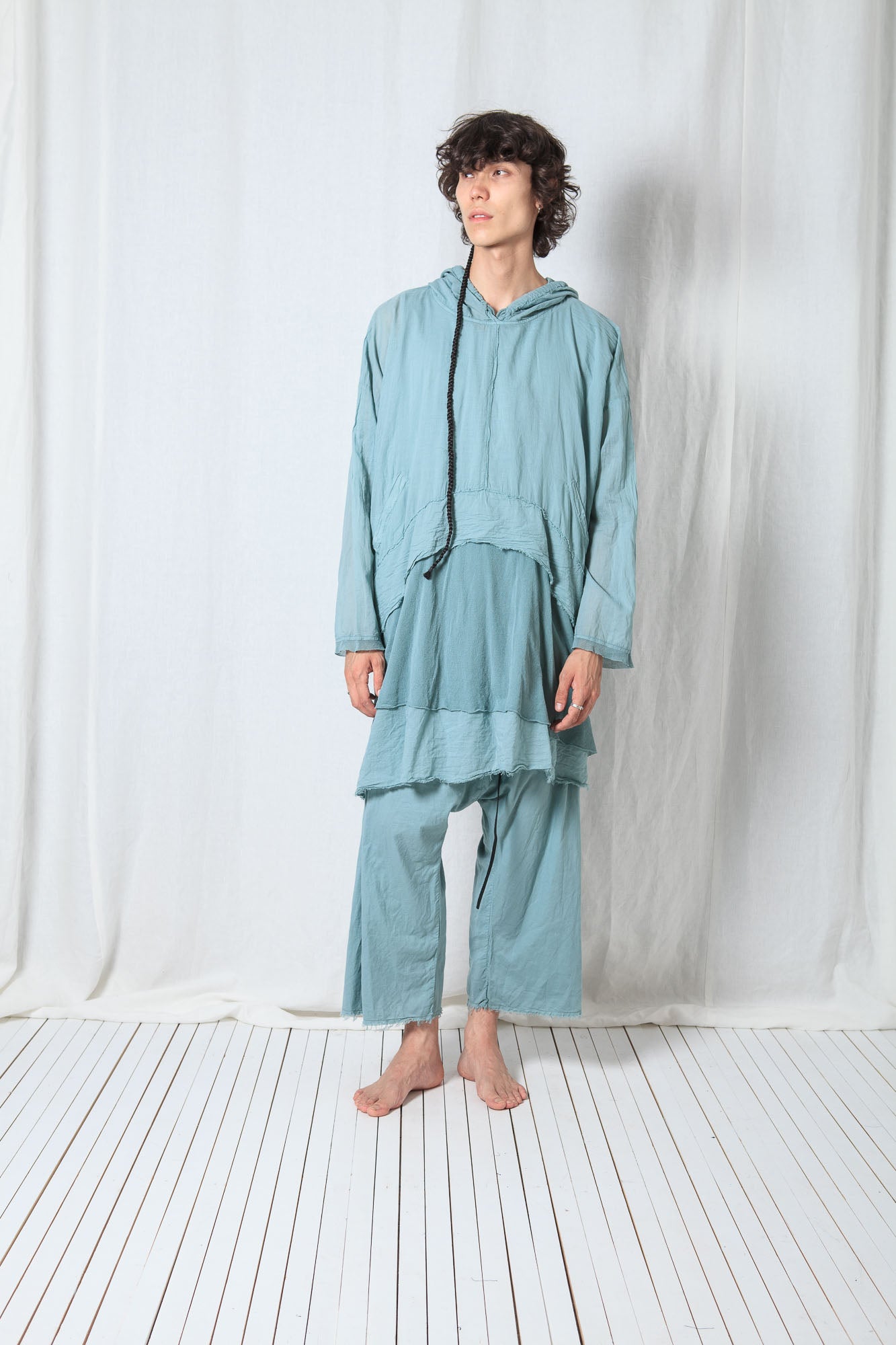 Longsleeved Hoodie Tunic_Sheer Cotton Voile