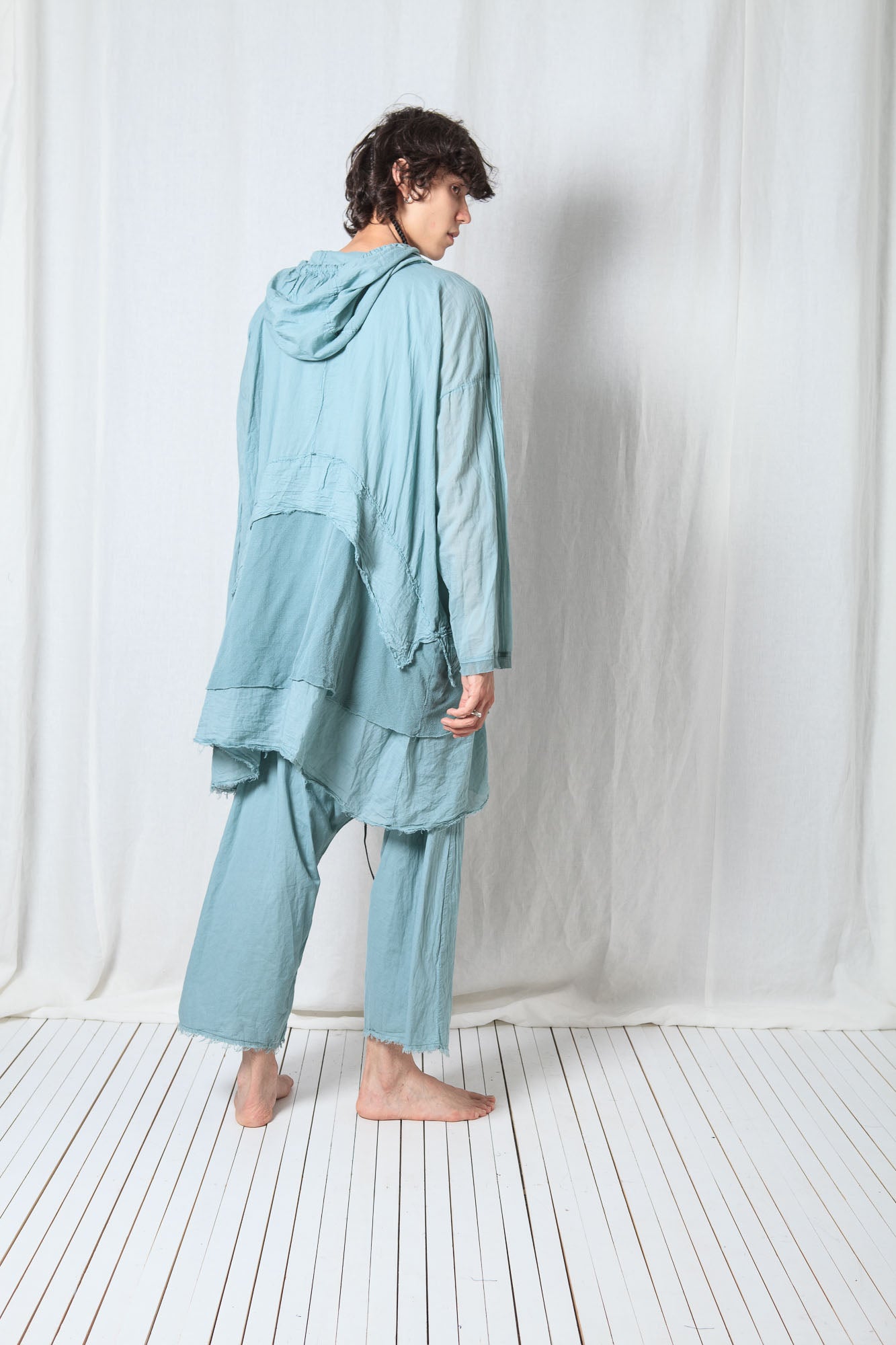 Longsleeved Hoodie Tunic_Sheer Cotton Voile