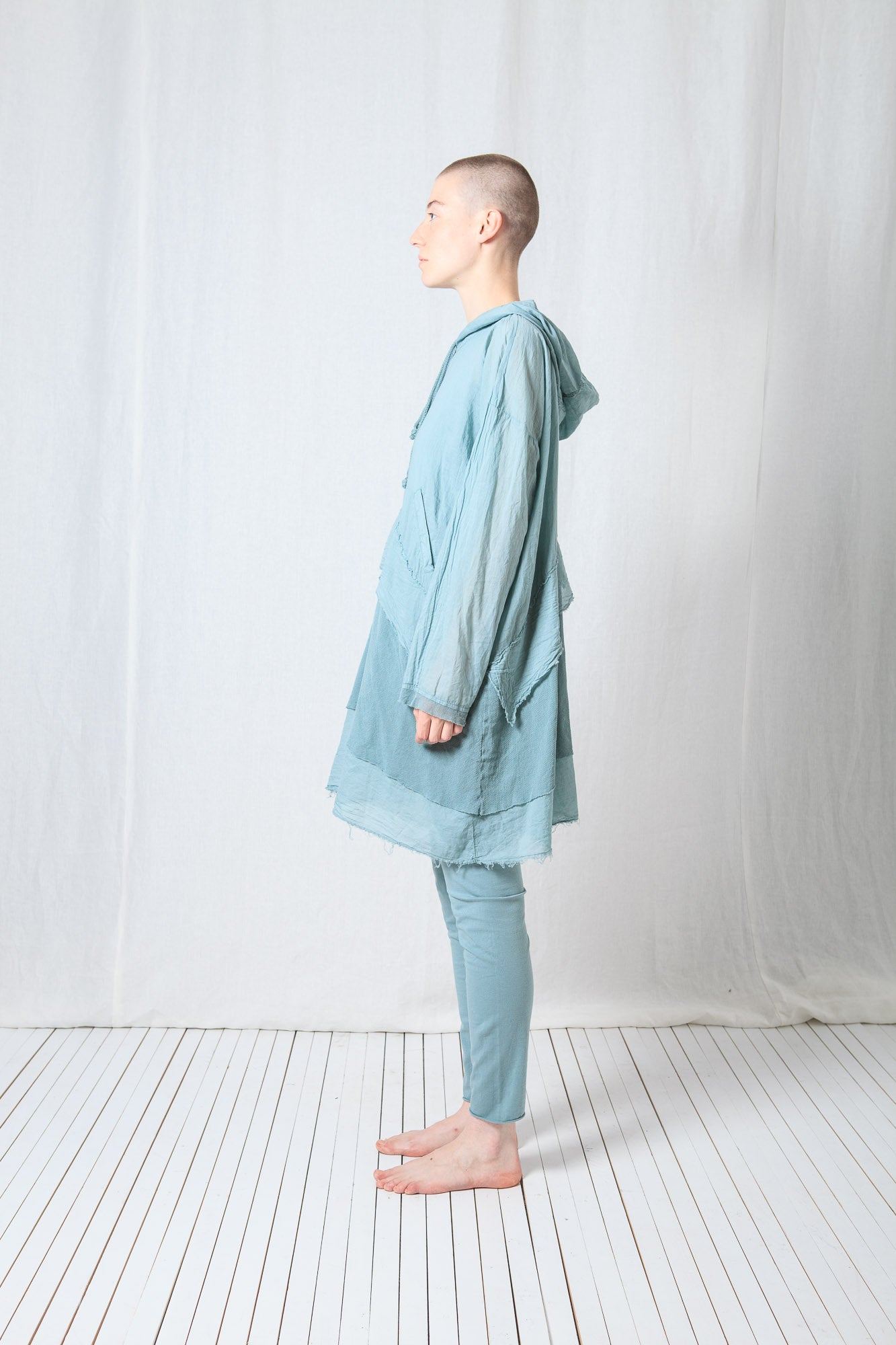 Longsleeved Hoodie Tunic_Sheer Cotton Voile