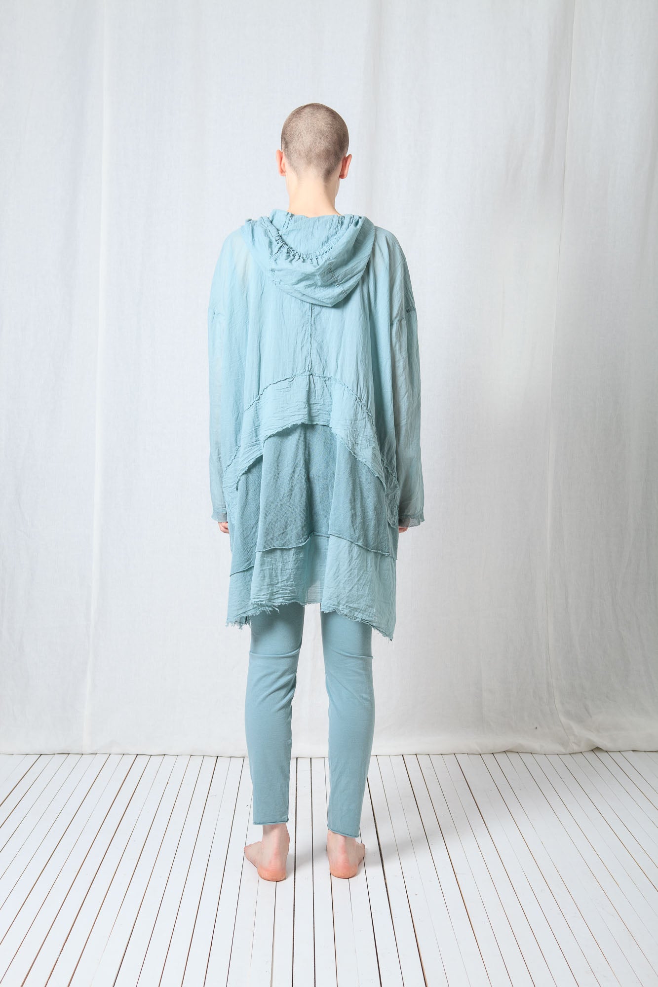 Longsleeved Hoodie Tunic_Sheer Cotton Voile
