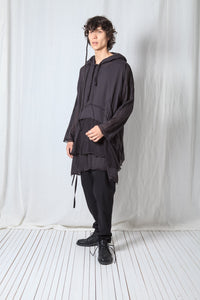 Longsleeved Hoodie Tunic_Sheer Cotton Voile