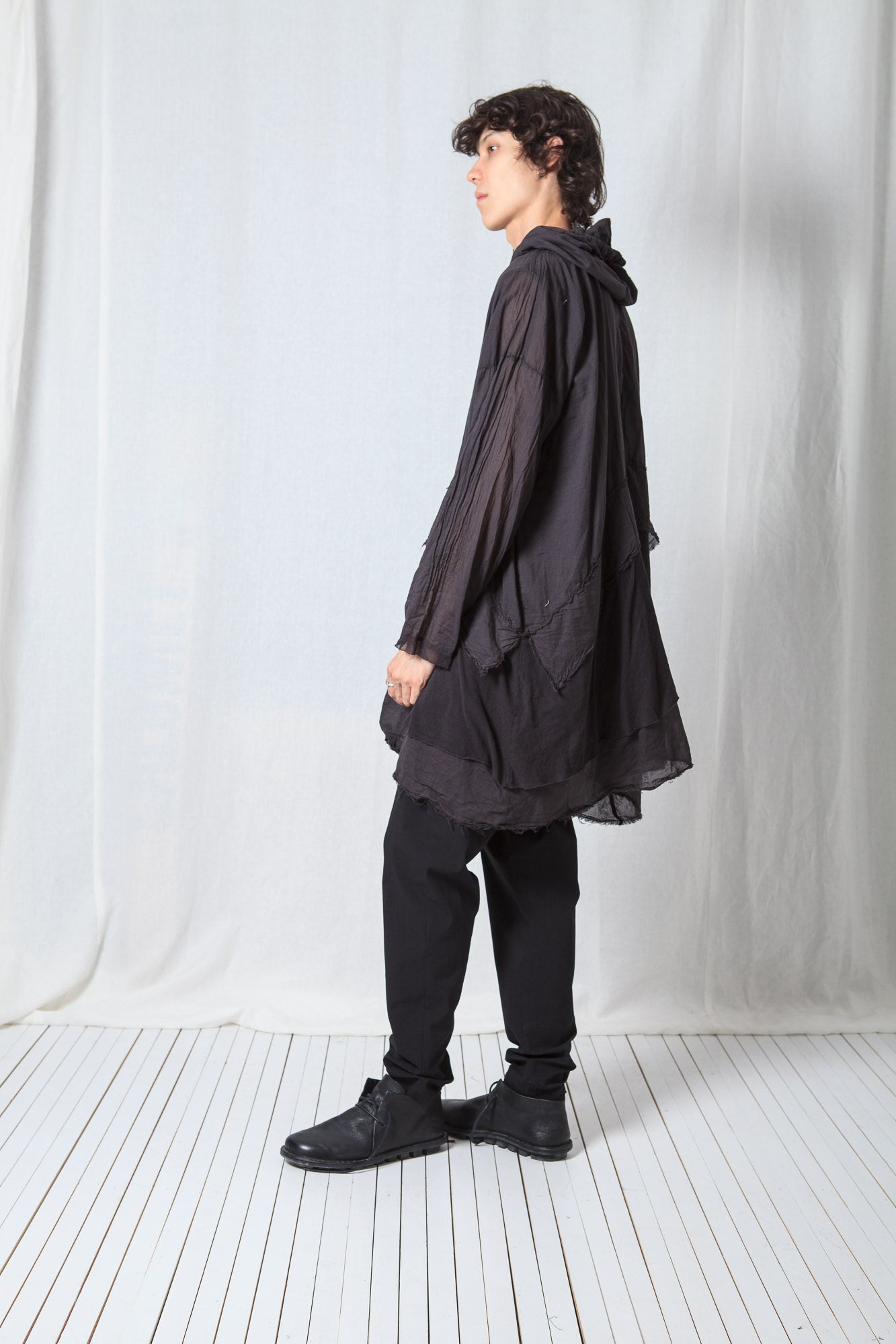 Longsleeved Hoodie Tunic_Sheer Cotton Voile
