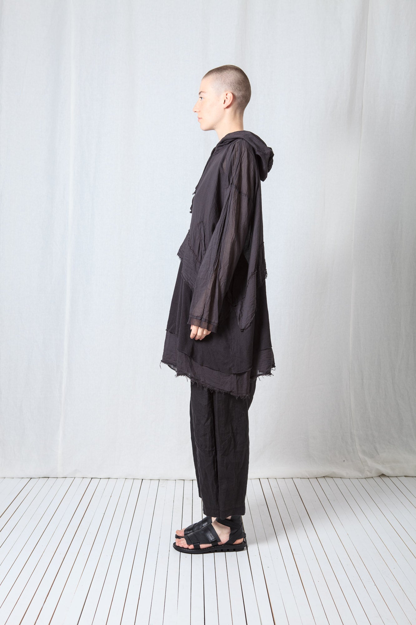 Longsleeved Hoodie Tunic_Sheer Cotton Voile