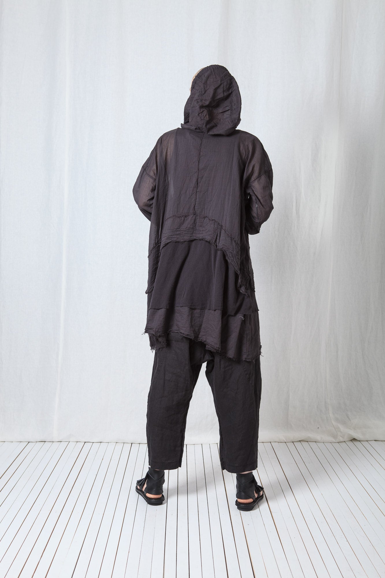 Longsleeved Hoodie Tunic_Sheer Cotton Voile