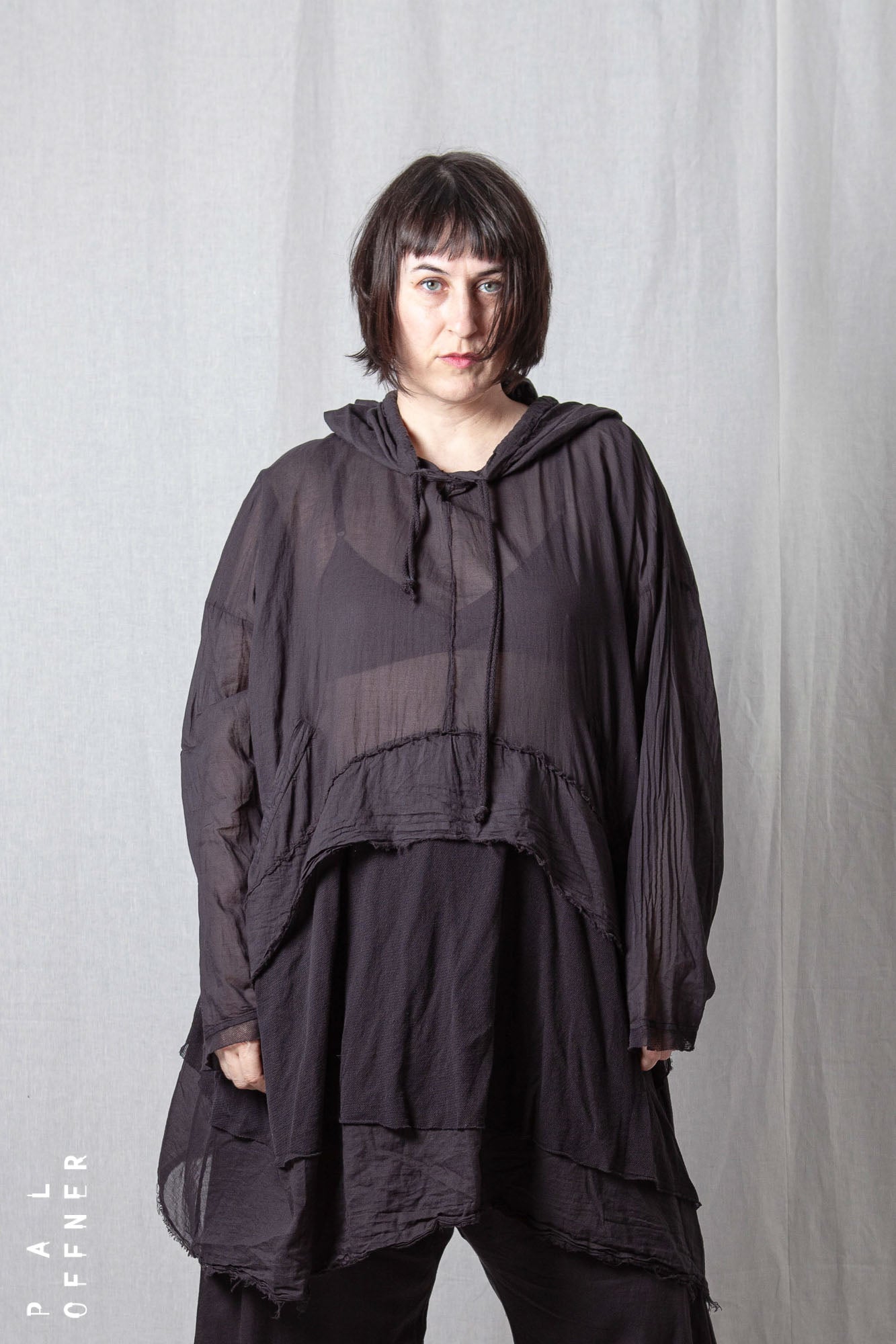 Longsleeved Hoodie Tunic_Sheer Cotton Voile