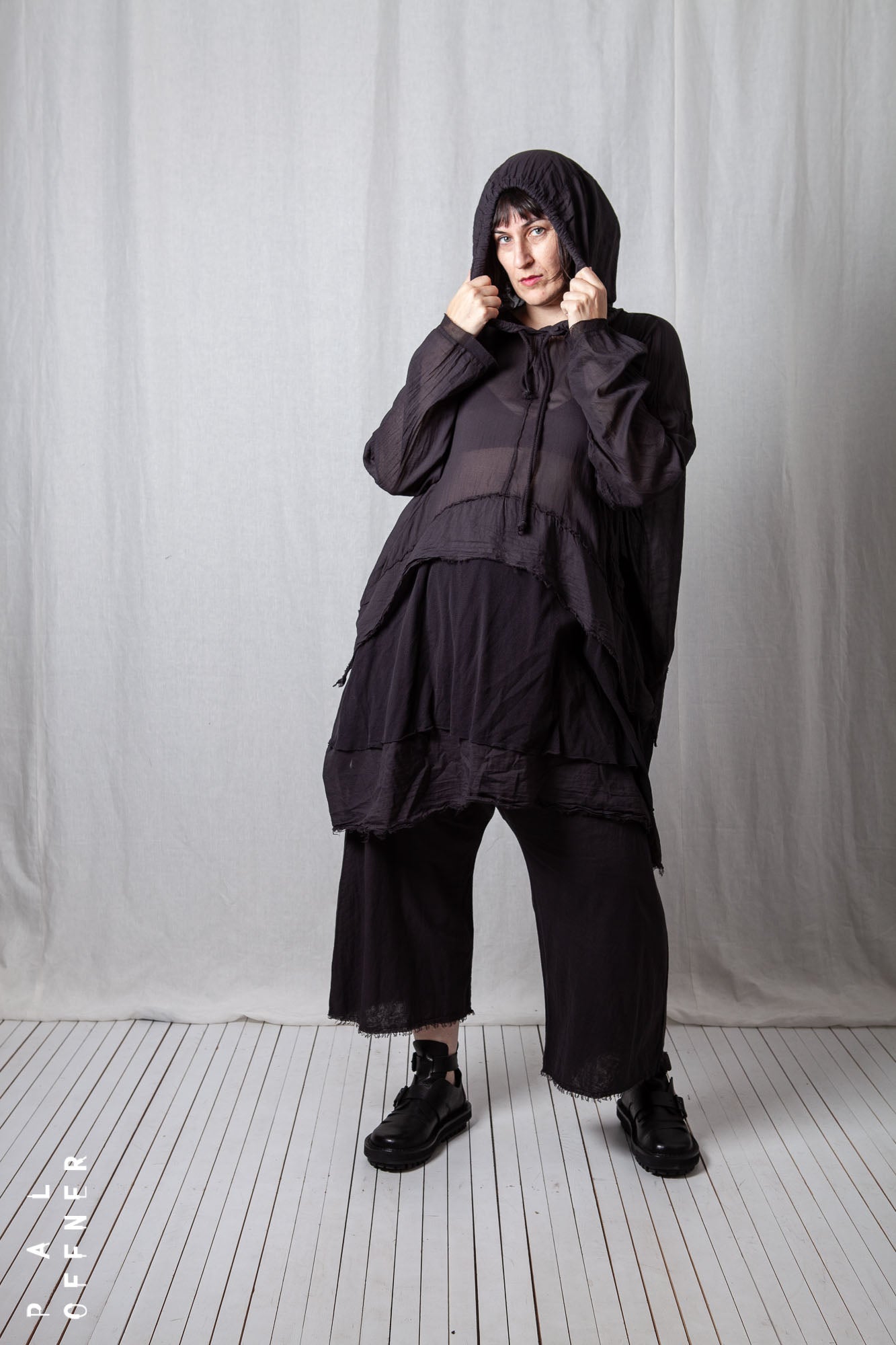 Longsleeved Hoodie Tunic_Sheer Cotton Voile
