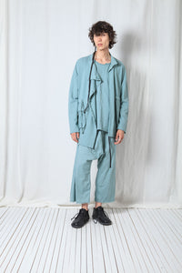 Loose Asymmetric Coat_Cotton Sweat