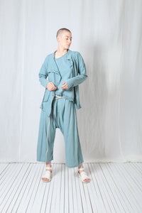 Loose Asymmetric Coat_Cotton Sweat