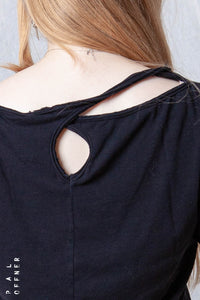 Loose Asymmetric T-Shirt_Cotton Jersey