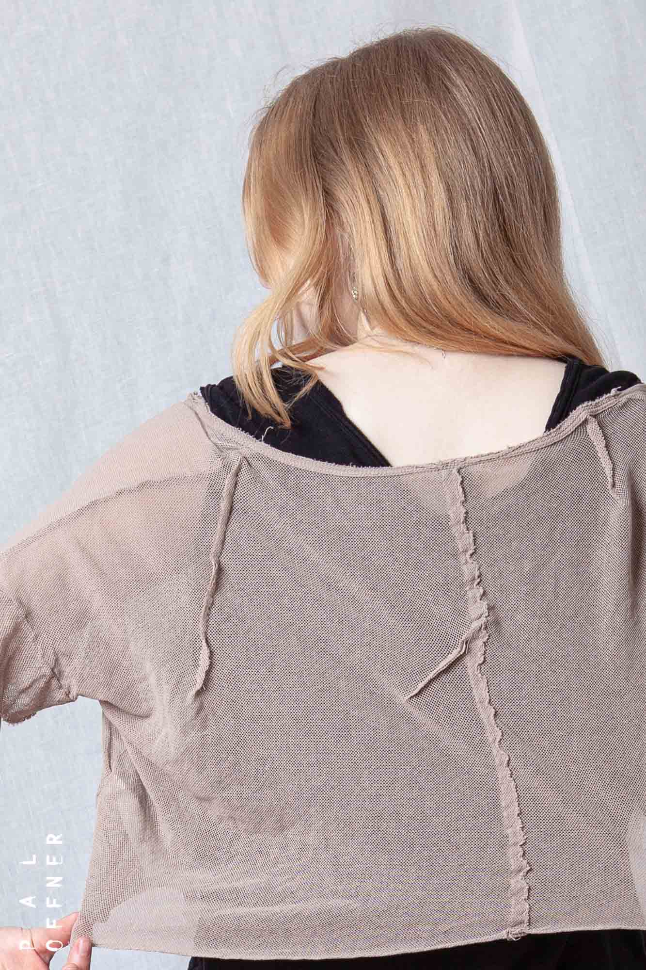 Loose Cropped T-Shirt_Mesh