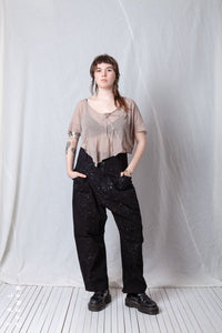 Loose Cropped T-Shirt_Mesh