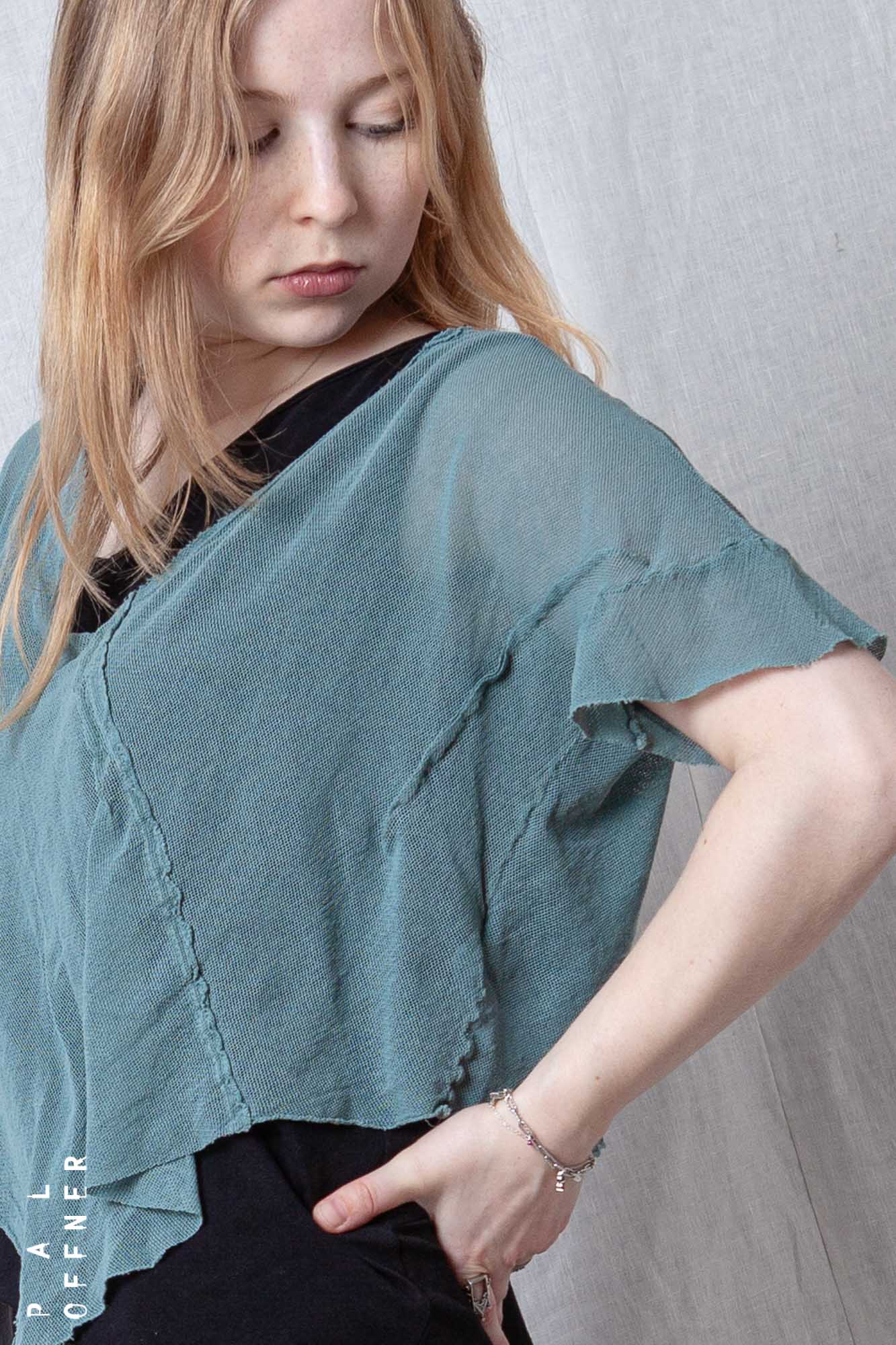 Loose Cropped T-Shirt_Mesh