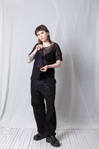 Loose Cropped T-Shirt_Mesh