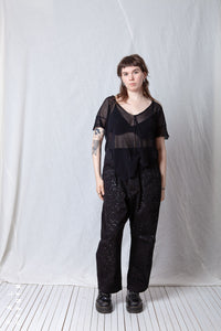 Loose Cropped T-Shirt_Mesh