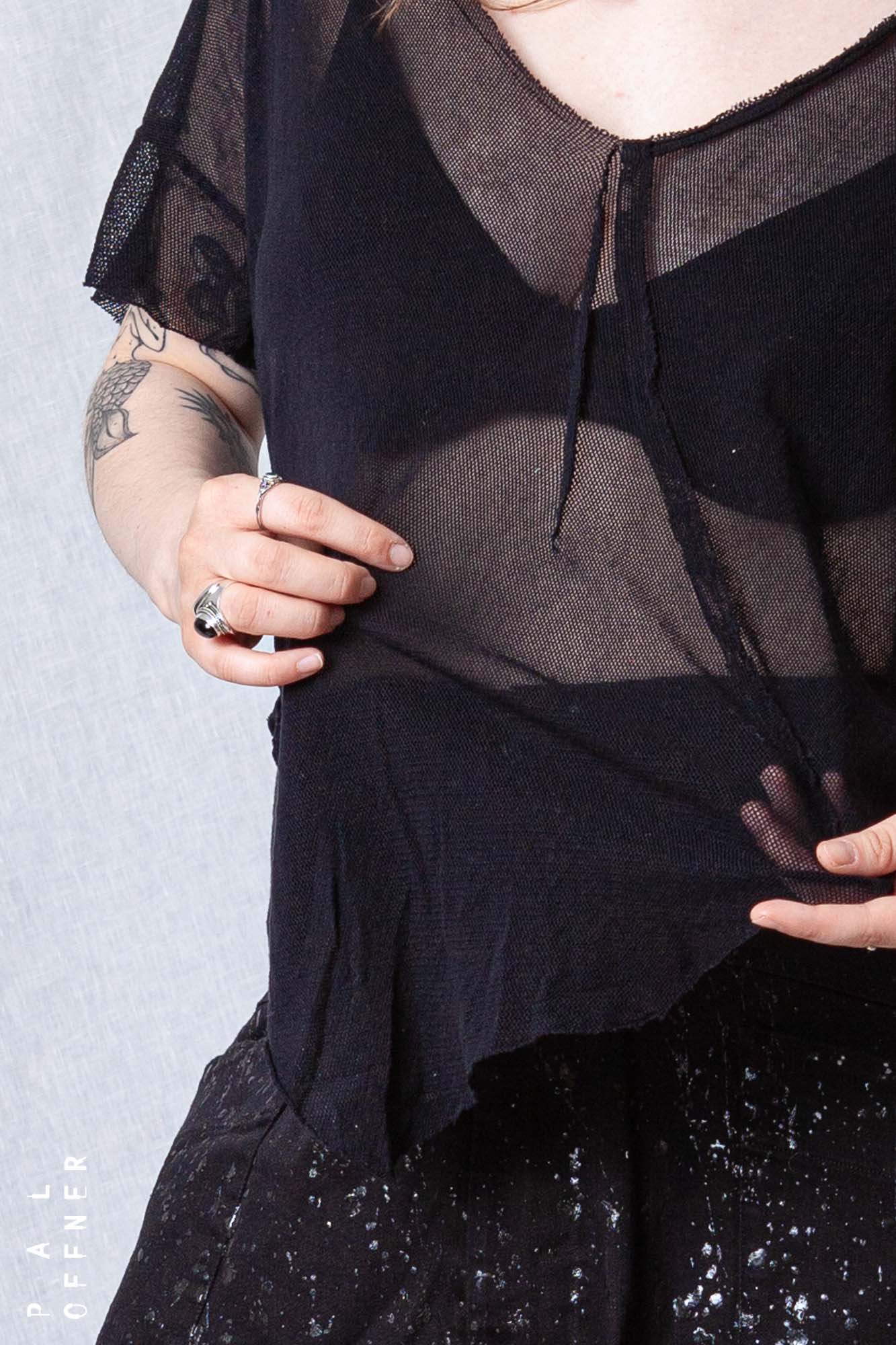 Loose Cropped T-Shirt_Mesh