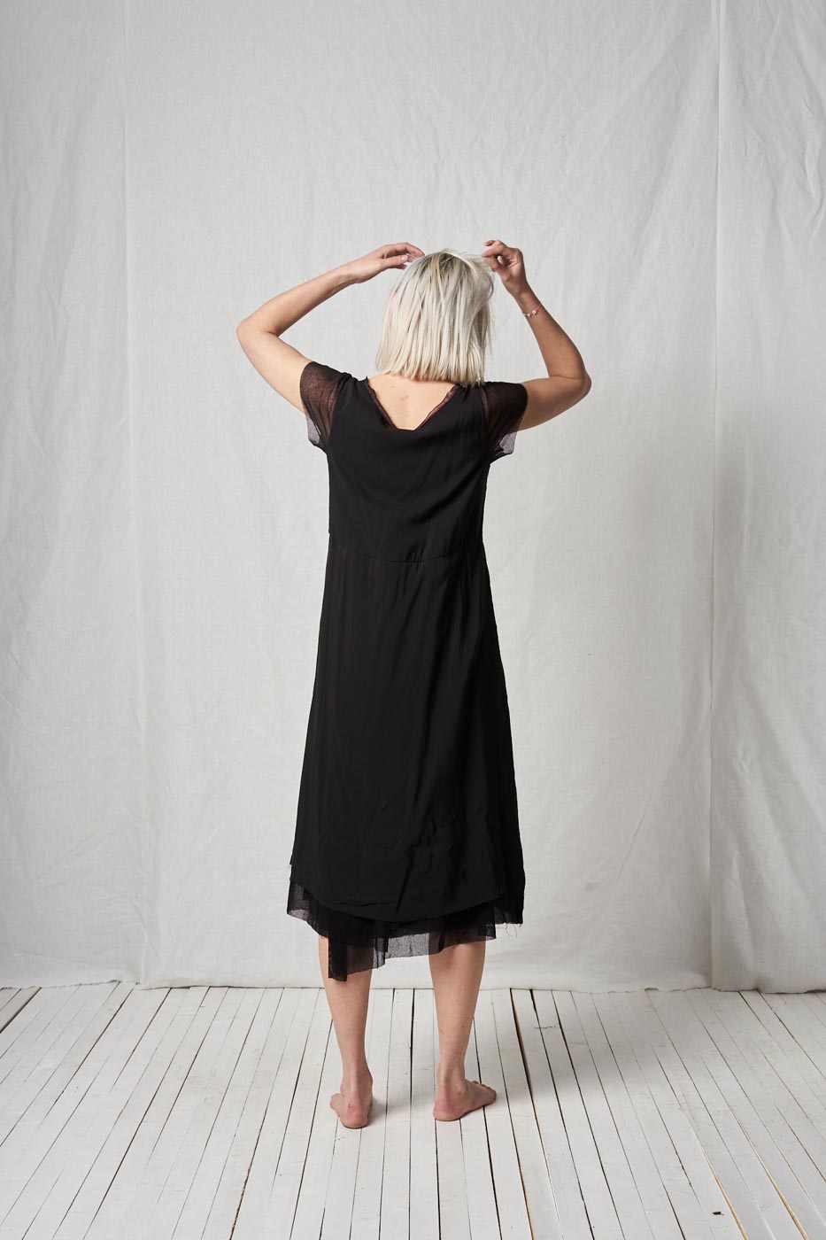 Loose Dress_Light Poplin + Mesh