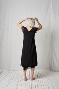 Loose Dress_Light Poplin + Mesh