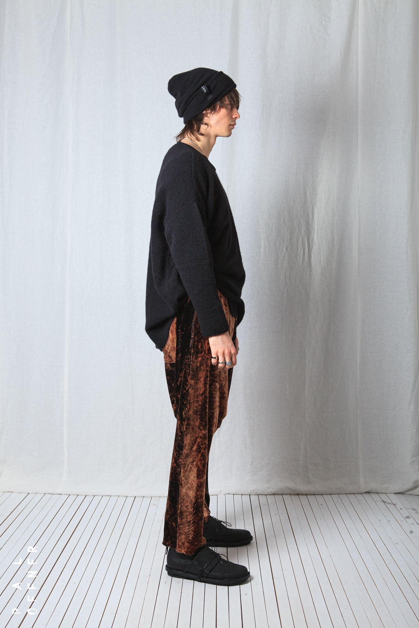 Loose Pull-On Trousers_Fluid Velvet