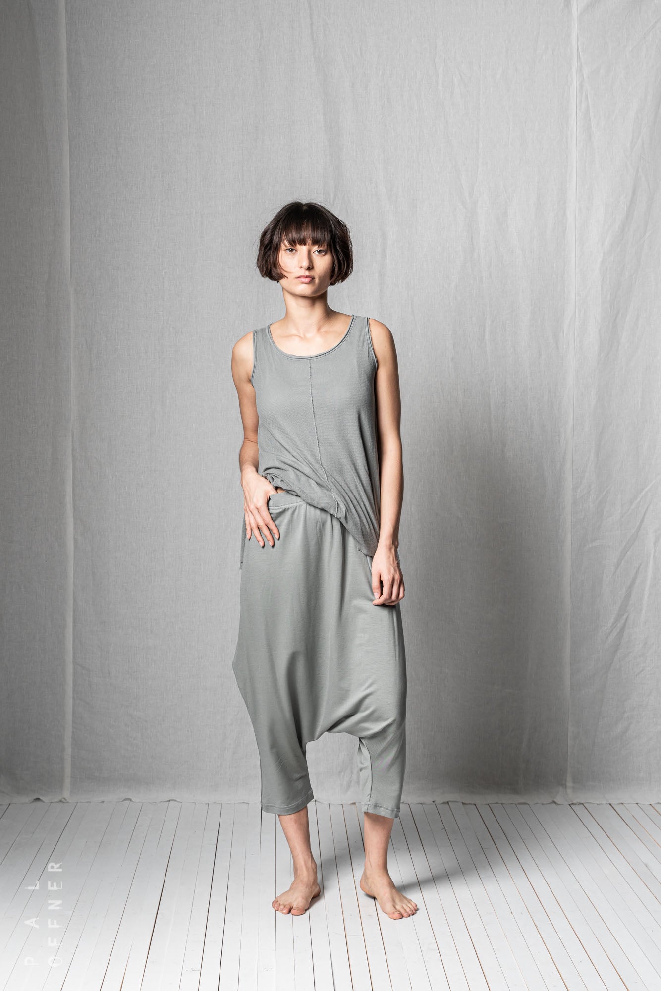 Loose Pull-On Trousers_Tencel Sweat