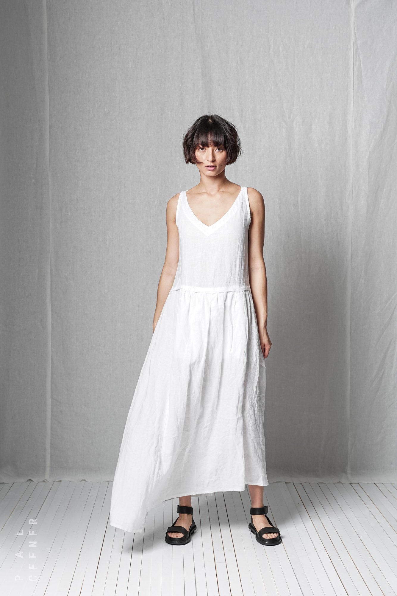 Loose Ruffle Dress_Linen