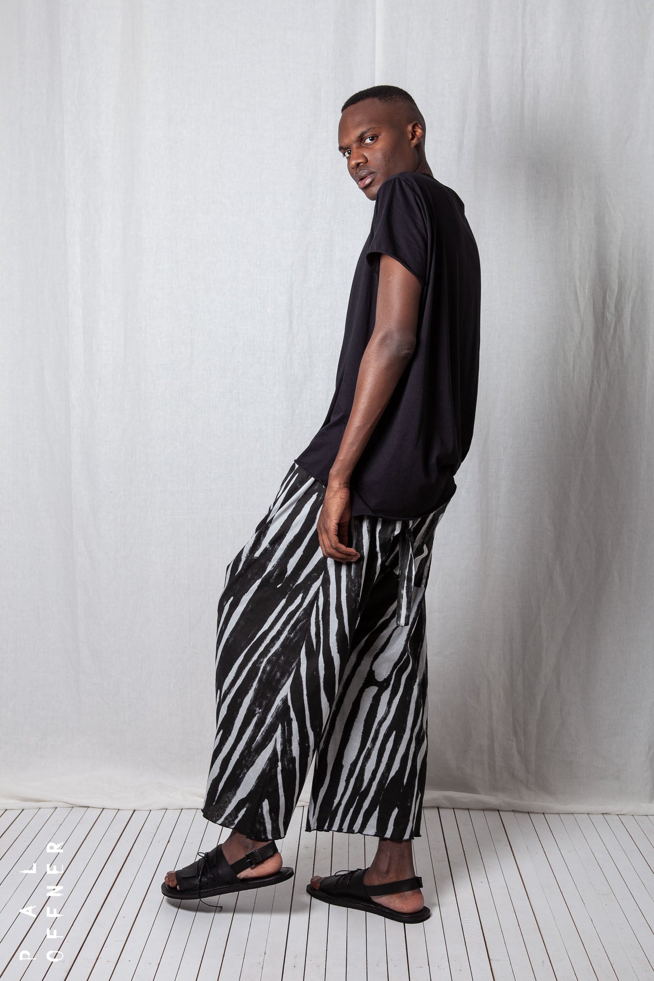 Low Crotch Pull-On Trousers_Sheer Cotton Voile