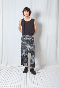 Low Crotch Pull On Trousers_Sheer Cotton Voile