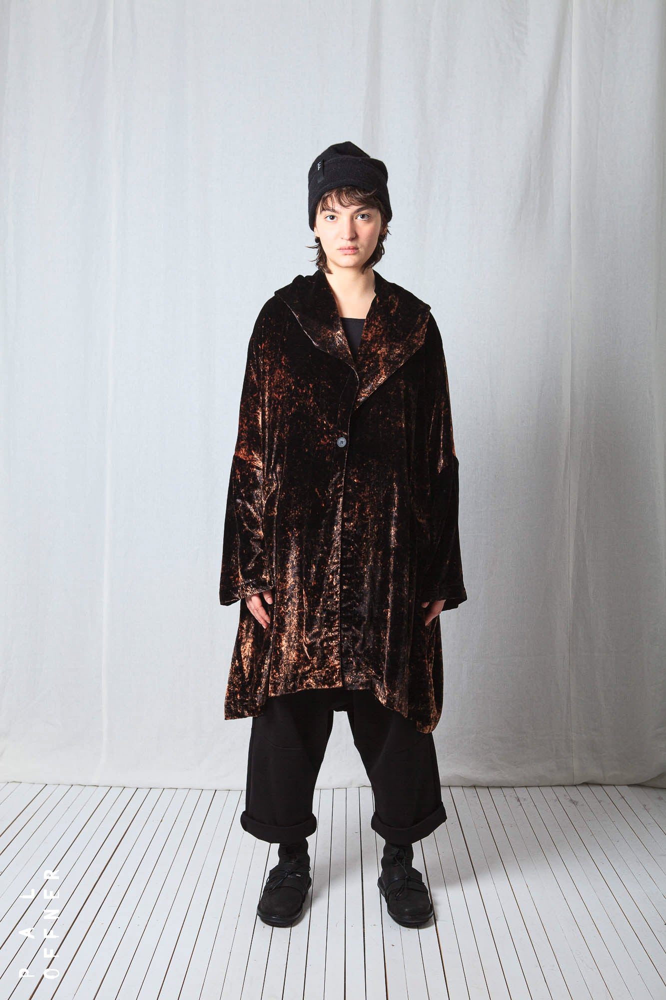 Oversize Coat_Fluid Velvet