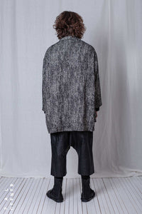 Oversize Coat_Herringbone Cotton Mix