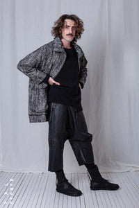 Oversize Coat_Herringbone Cotton Mix