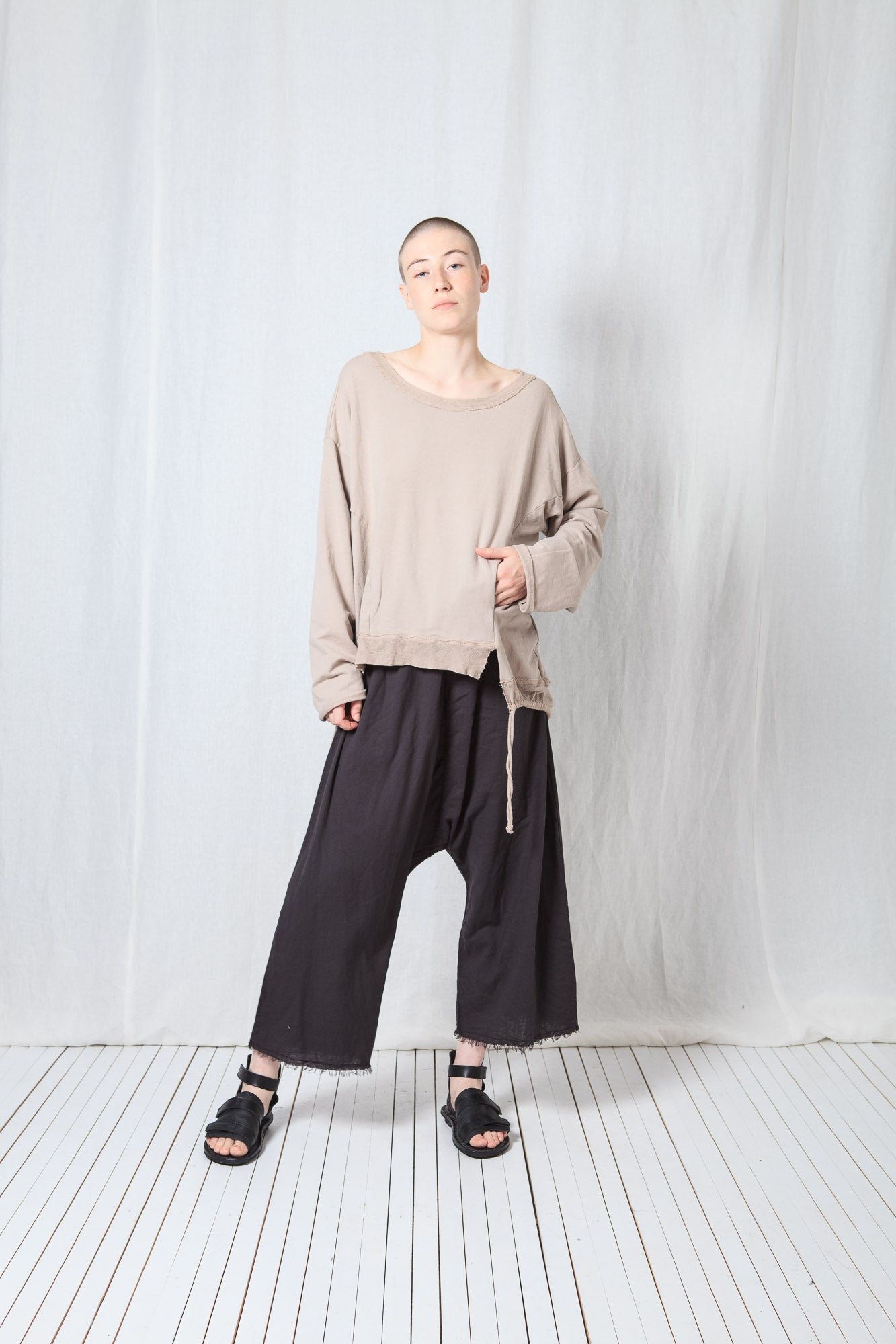 Oversize Pullover_Cotton Sweat + Mesh