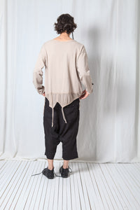 Oversize Pullover_Cotton Sweat + Mesh