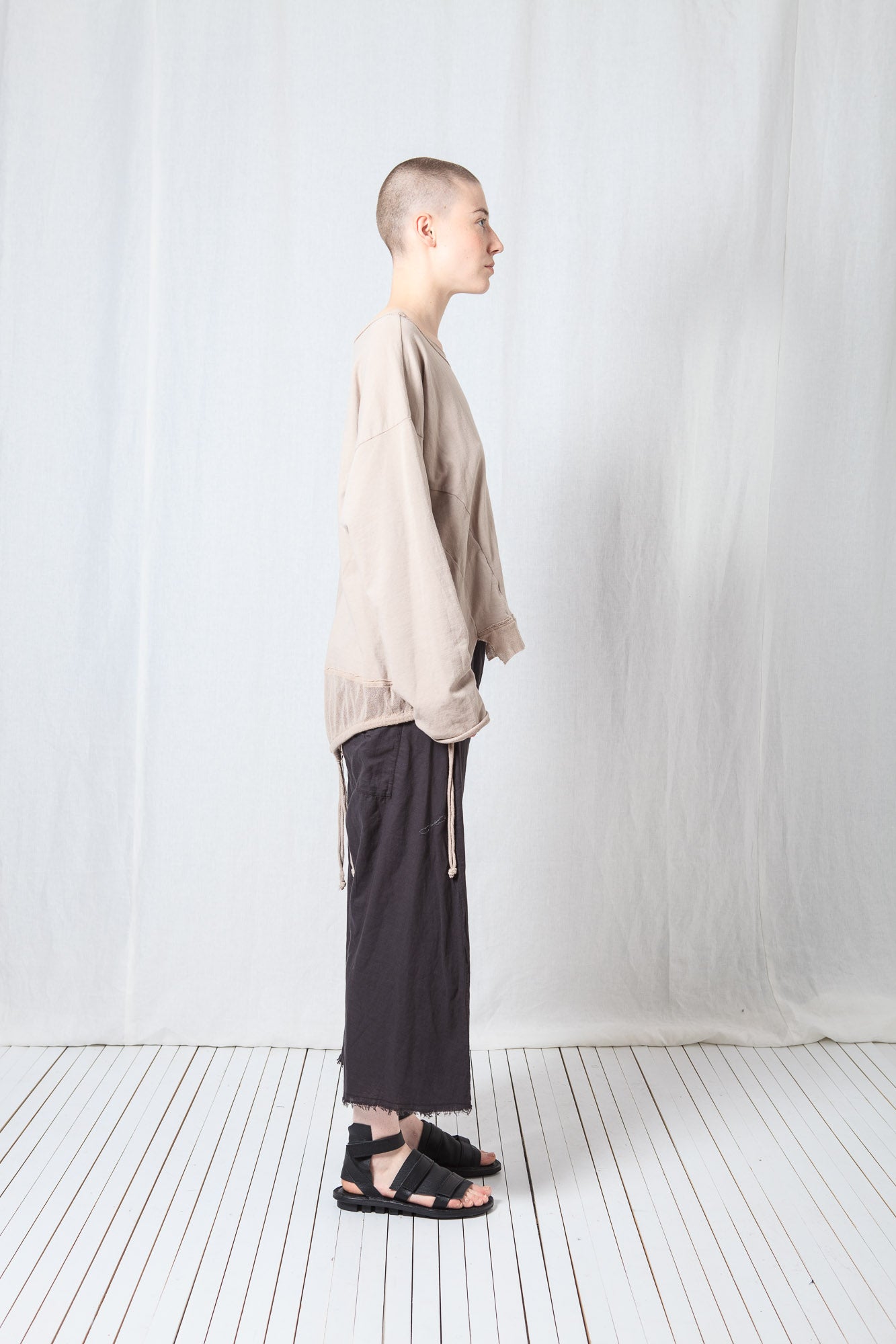 Oversize Pullover_Cotton Sweat + Mesh