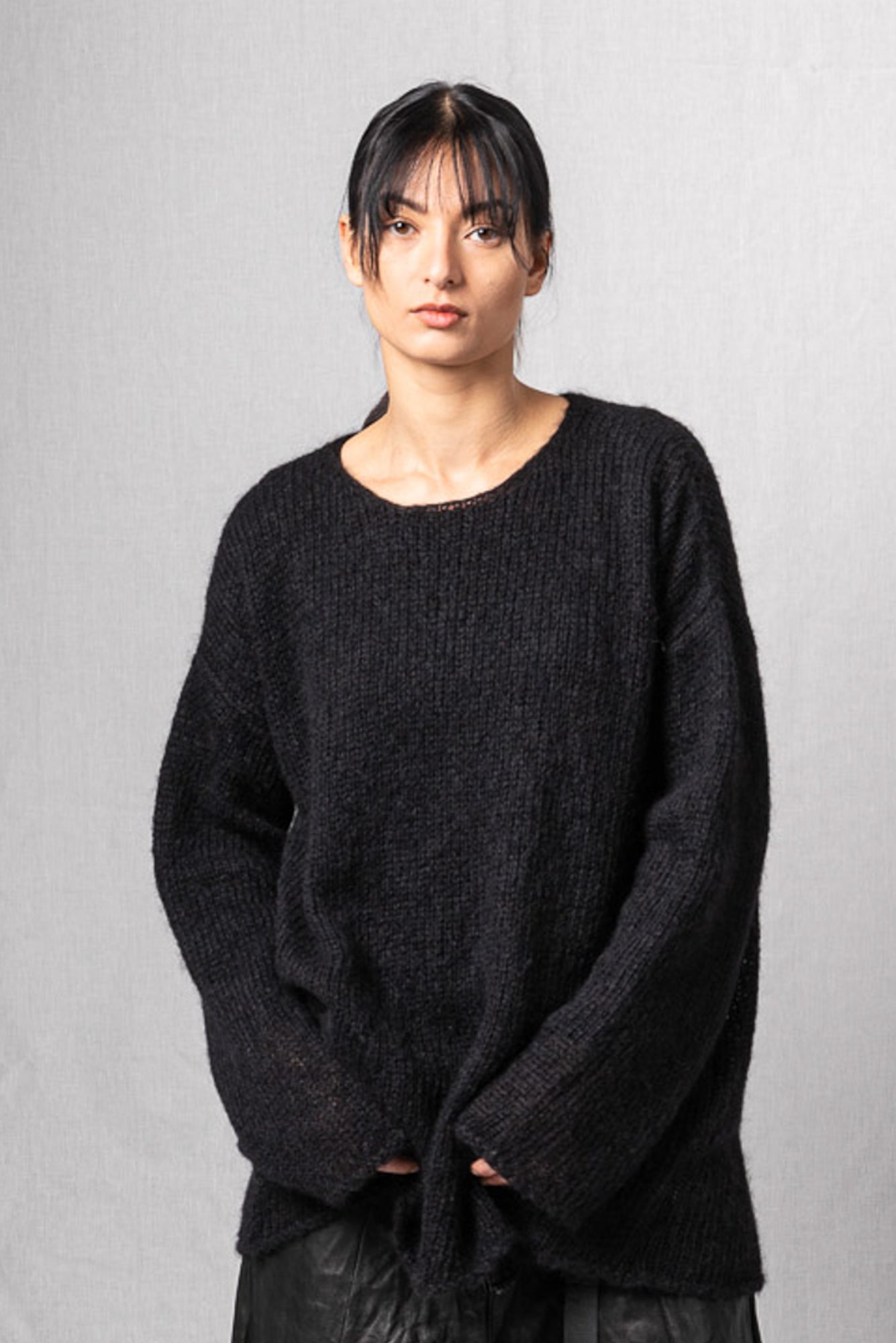 Oversize Pullover_Loose Mohair Alpaca Knit