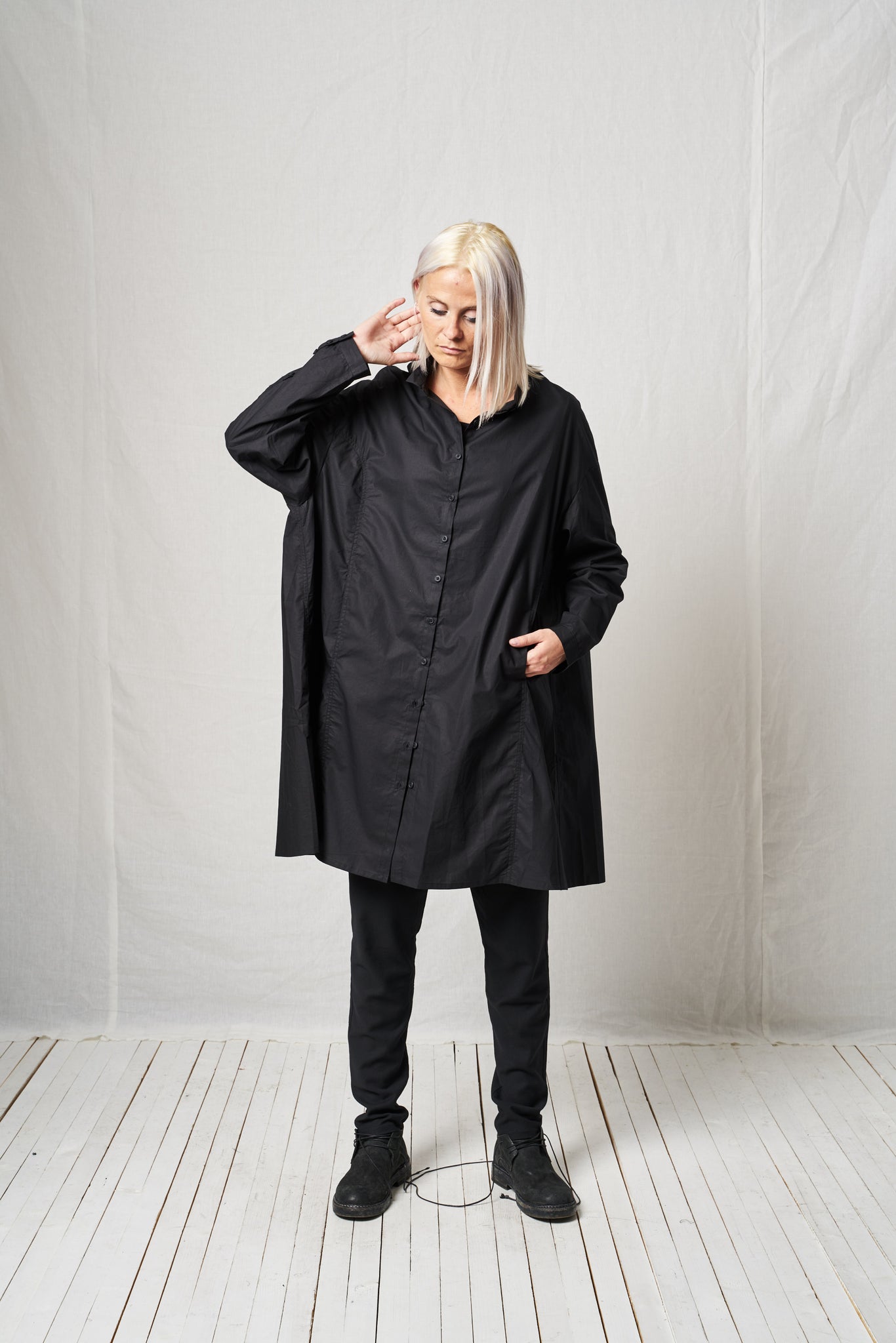 Oversize Shirt_Padded Cotton Poplin