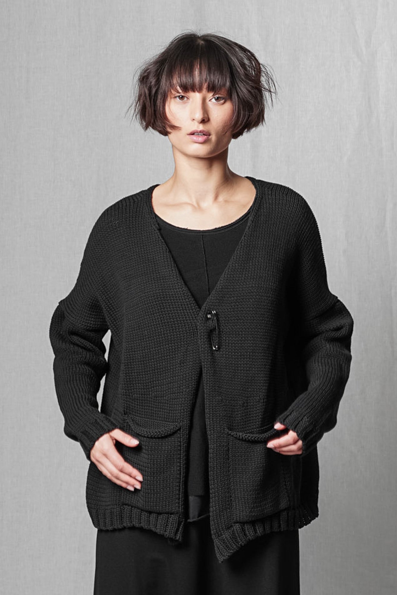 Oversized Cardigan_Mako Cotton Mix Knit